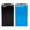 Alpine Industries 58-Gallon 2-Stream Black Steel-Blue Recycling Bin Station ALP4450-BLK-KIT5 - alternate 10